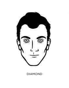 Diamond face shape male