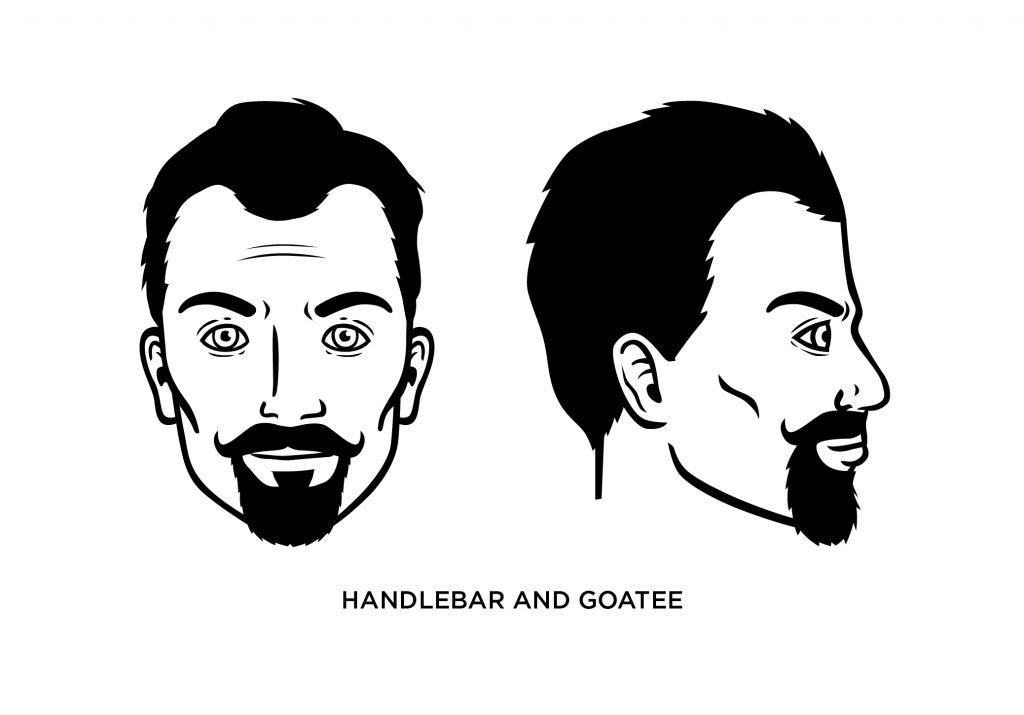 Handlebar and goatee