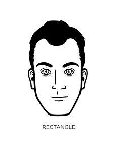 Rectangle face shape male