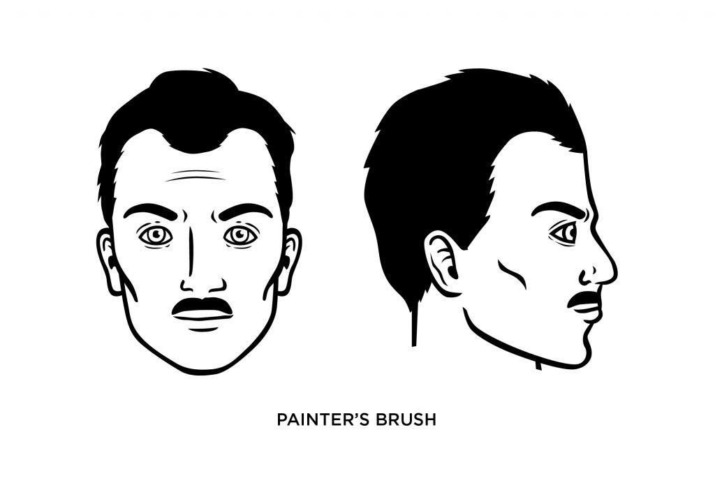 painter's brush mustache