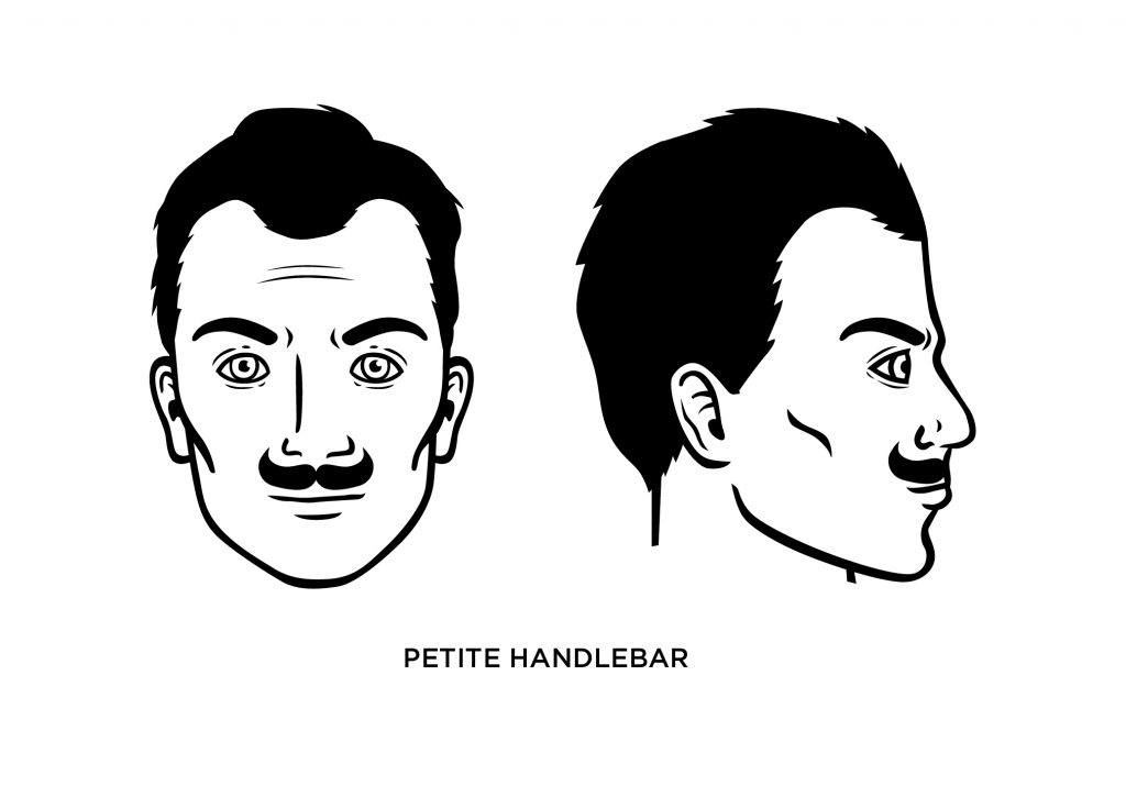 petite handlebar mustache