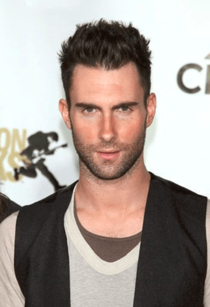 Adam Levine spiky hair