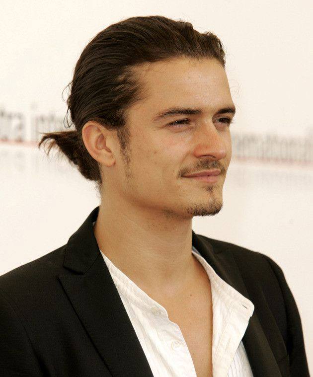 Orlando Bloom Man Bun