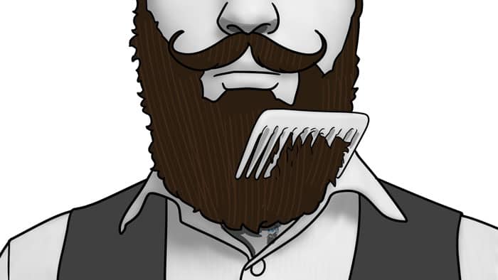 brushing and combing your beard