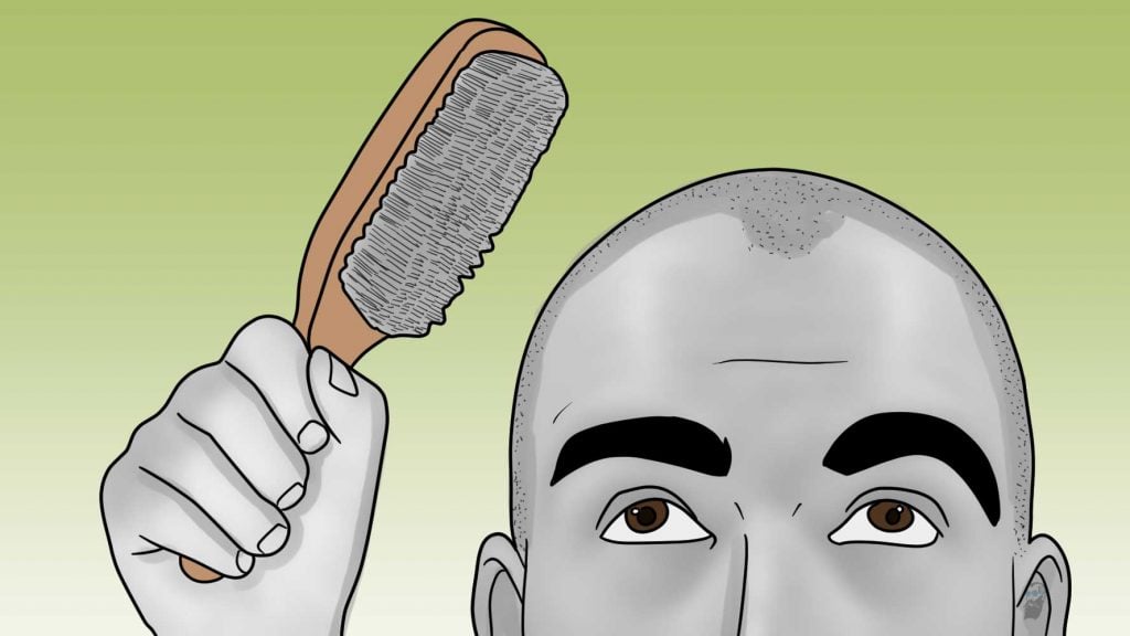 Brush your head to expose any spots you missed
