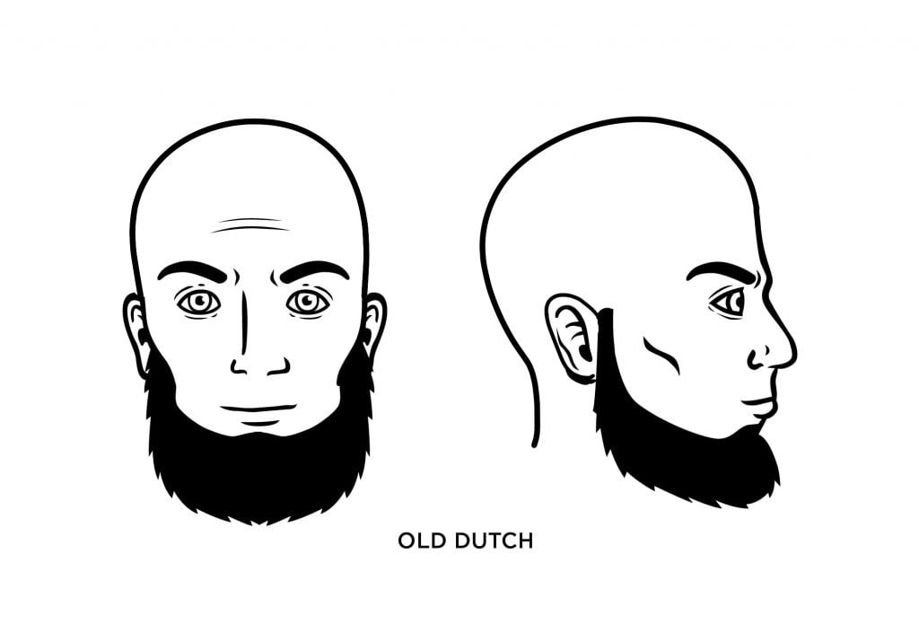 bald man with Old Dutch beard