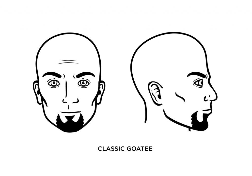 bald man with classic goatee
