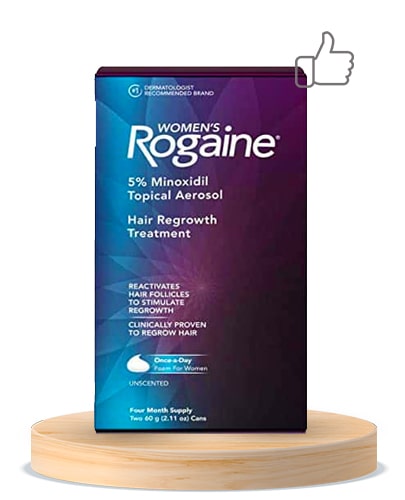 Rogaine Treatment For Hair Loss & Hair Thinning Once-a-day Minoxidil Foam (For Women)-min