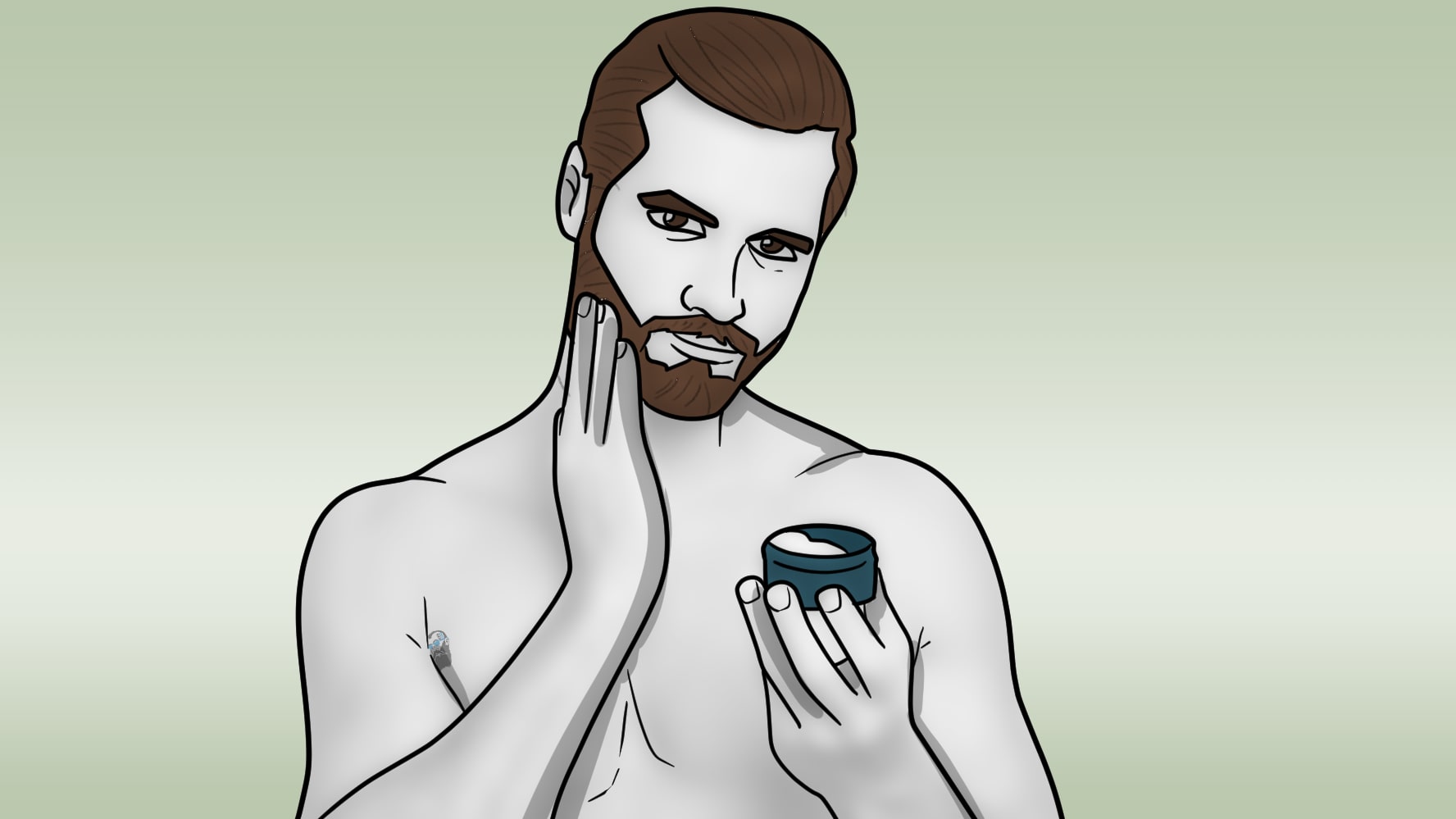 how to straighten your beard 1