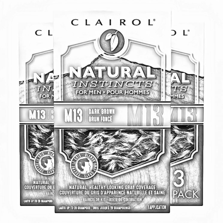 Clairol Natural Instincts Semi-Permanent Hair Color Kit For Men
