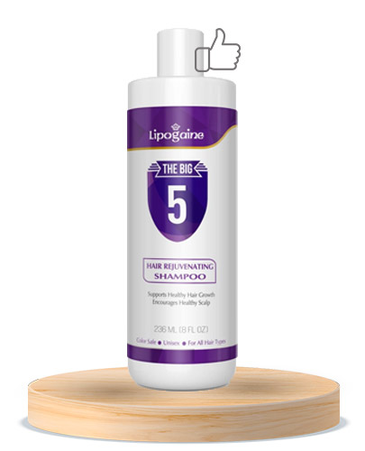 Lipogaine Big 5 Hair Stimulating Shampoo for Hair Thinning & Breakage