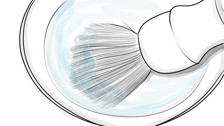 brush and water