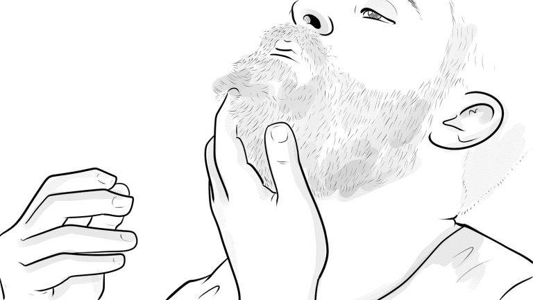 hands and beard