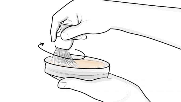shaving soap and brush