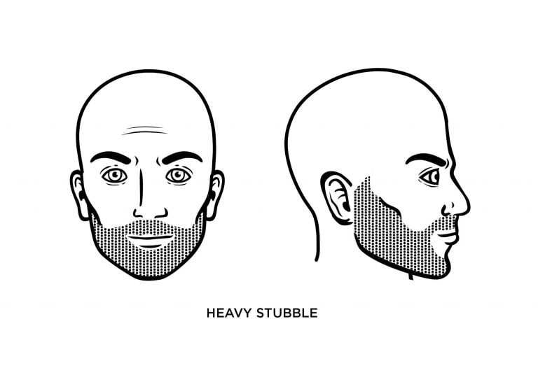 heavy stubble
