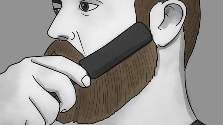 beard comb and brush
