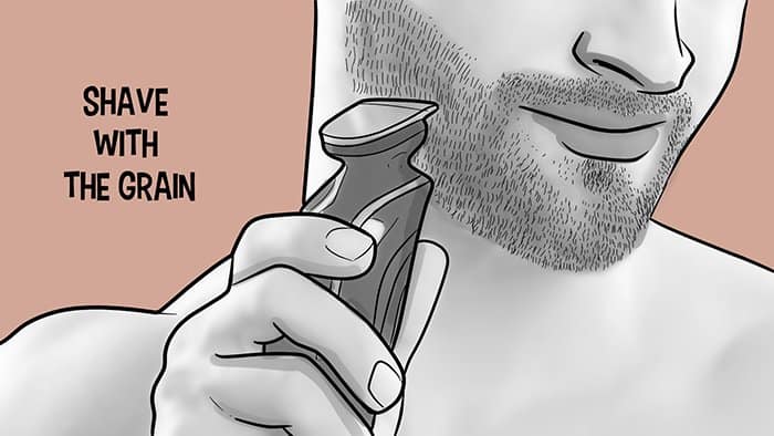 shave with the grain